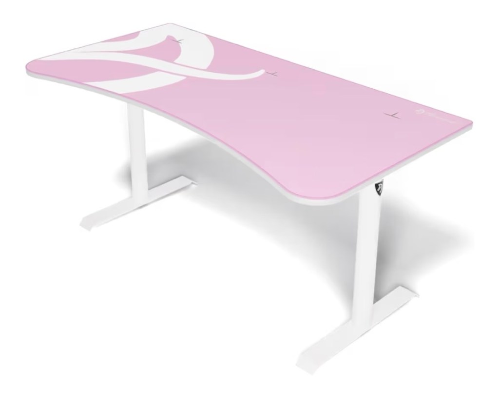 Arozzi Arena Gaming Desk — Best Overall Gaming Desk Pink