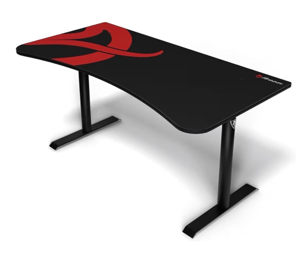 Arozzi Arena Gaming Desk — Best Overall Gaming Desk Black and red