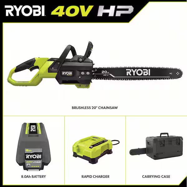 Ryobi 40V HP Brushless 20” Chainsaw
