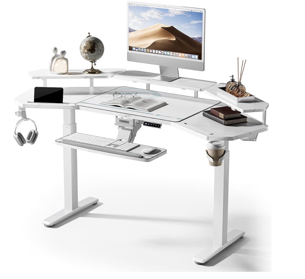 Eureka Gaming Standing Desk — Best Sit-Stand Gaming Desk Maple