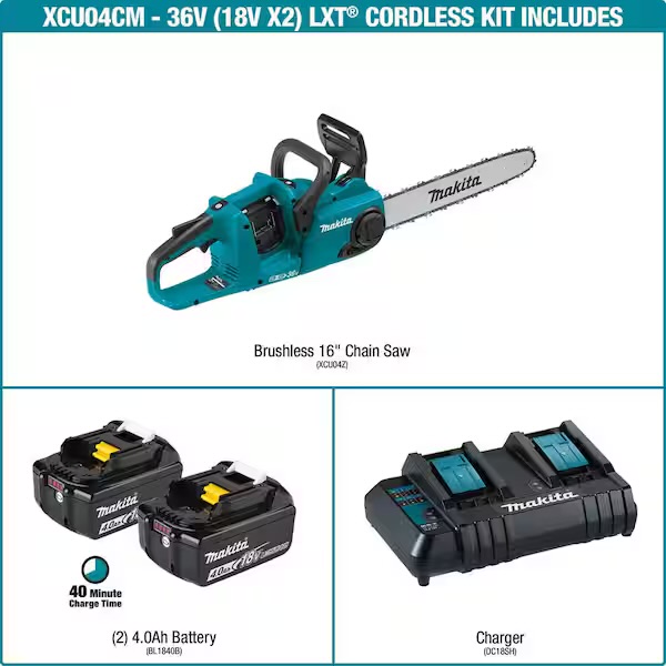 Makita XCU04PT 36V (Dual 18V) Chainsaw