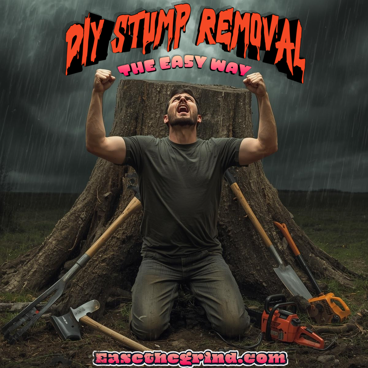 How to Remove a Tree Stump with a Drill and Epsom Salt (Because Most of Us Don’t Own a Stump Grinder)