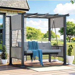 Pamapic 3-Seat Porch Swing with Stand