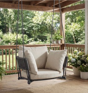 Single Porch Swing with cushions 