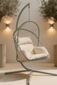 Capri Sage Green Hanging Egg Chair